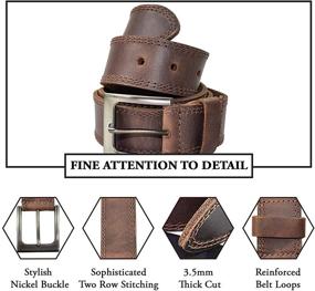 img 1 attached to Stitch Leather Handmade Hide Drink Men's Accessories