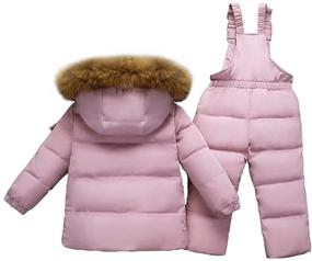 img 3 attached to 🧥 2-Piece Kids Winter Puffer Jacket and Snow Pants Snowsuit Skisuit Set