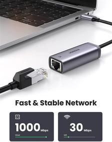 img 3 attached to 🔌 UGREEN USB C to Ethernet Adapter: Thunderbolt 3 Type C to RJ45 Gigabit LAN Network Adapter for MacBook Pro, MacBook Air, iPad Pro, Surface Book, Dell XPS, Chromebook, and More