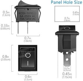 img 3 attached to 🔌 MiMoo 20pcs On/Off Rocker Switch: Mini Boat Switch for Car, Auto, Boat & Household Appliances