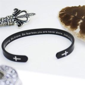 img 2 attached to 🤩 Christian Inspirational Bracelets for Boys' Jewelry with Stainless Steel Design