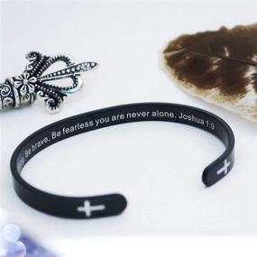 img 3 attached to 🤩 Christian Inspirational Bracelets for Boys' Jewelry with Stainless Steel Design