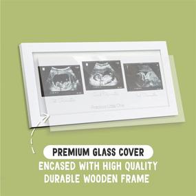 img 2 attached to 👶 Alpine White Baby Triple Sonogram Picture Frame - Ultrasound Photo Frames for First-Time Expecting Mom Gift - Pregnancy Essentials - Baby Announcement and Nursery Decor - Pregnant Mom Gifts