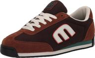 etnies lo cut skate brown white men's shoes for athletic logo