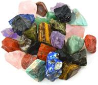 🔮 1 lb bulk rough madagascar stones mix - large 1" natural raw stones for tumbling, cabbing, fountain rocks - crystal healing & wicca supplies logo