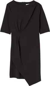 img 1 attached to Find Womens Drape Black Schwarz Women's Clothing and Dresses