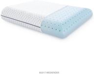 🌬️ weekender ventilated gel memory foam pillow - standard size with removable washable cover logo