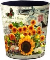 yamix decorative wastebasket container sunflower logo