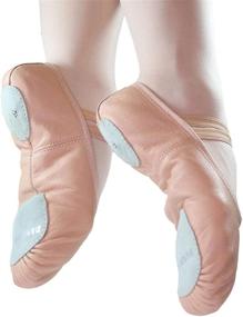 img 2 attached to 🩰 Danzcue Child Leather Ballet Slipper Girls' Shoes: Exceptional Comfort and Style for Active Girls