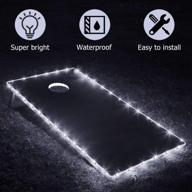 🌟 enhance your cornhole game with tongyu set of 2 long-lasting led cornhole board edge night lights – perfect for tailgates, backyard bbqs, and lawn weddings! logo