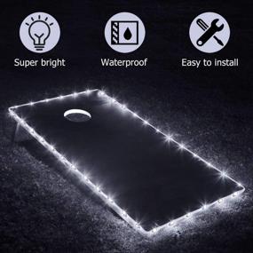 img 4 attached to 🌟 Enhance Your Cornhole Game with TongYu Set of 2 Long-Lasting LED Cornhole Board Edge Night Lights – Perfect for Tailgates, Backyard BBQs, and Lawn Weddings!