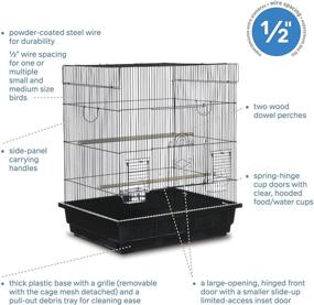 img 3 attached to 🦜 Optimize Your Parakeet's Habitat with the Square Top Parakeet Cage