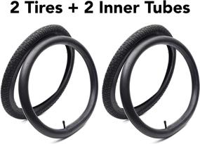 img 3 attached to 🚴 Premium-Quality Butyl Rubber Replacement Tires and Inner Tubes for Kids Bikes (2 Sets) - 12"/14"/16"/18"/20" - Compatible with RoyalBaby, Joystar, Dynacraft and More - BPA/Latex Free