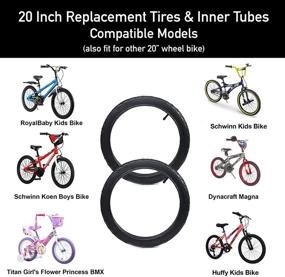 img 2 attached to 🚴 Premium-Quality Butyl Rubber Replacement Tires and Inner Tubes for Kids Bikes (2 Sets) - 12"/14"/16"/18"/20" - Compatible with RoyalBaby, Joystar, Dynacraft and More - BPA/Latex Free