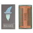 well groomed wizard wooden grooming logo