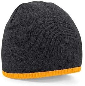 img 1 attached to 🧢 Stylish Beechfield Knitted Beanie: Boys' Contrast Graphite Hat for Trendy Accessories