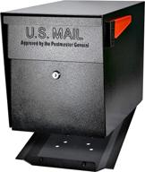 📬 почтовый ящик среднего размера со служебным замком для уличной установки - mail boss 7106, черный. логотип