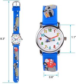 img 2 attached to Blue Girls' Waterproof Silicone Child Watches by Venhoo