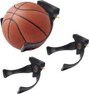 jolitac wall mounted ball holder: sports balls storage and decoration shelf in black with self-sticking claw racks logo