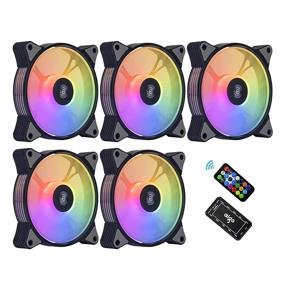 img 4 attached to 🖥️ aigo AR12 RGB Вентиляторы корпуса 5-пакет с ARGB адресной синхронизацией материнской платы для охлаждения - Вентиляторы ПК с интерфейсом SATA для компьютерного корпуса: Включает контроллер