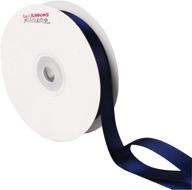 🎀 double face navy blue satin ribbon roll - 5/8 inch wide - 25 yards - laribbons logo