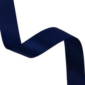 img 2 attached to 🎀 Double Face Navy Blue Satin Ribbon Roll - 5/8 inch Wide - 25 Yards - LaRibbons