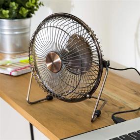 img 1 attached to 🍂 Honey-Can-Do USB Powered Desk Fan: Stay Cool in Style with Bronze OFC-04475 Brown