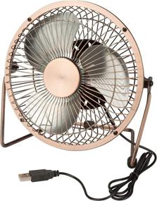 img 2 attached to 🍂 Honey-Can-Do USB Powered Desk Fan: Stay Cool in Style with Bronze OFC-04475 Brown