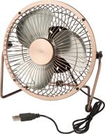 🍂 honey-can-do usb powered desk fan: stay cool in style with bronze ofc-04475 brown logo