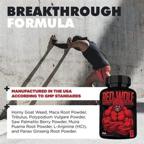 img 2 attached to 🐺 Red Wolf Testosterone Booster for Men - Premium Enlargement Supplement - Ultimate Men's High Potency Endurance, Drive, and Strength Booster - Made in USA - 30, 60, 90 Days Supply