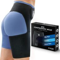 🏋️ action tribex compression wrap - hip and groin support - sciatica nerve pain relief - brace for pulled muscles - hamstring thigh quadriceps arthritis joints - si belt for men and women логотип