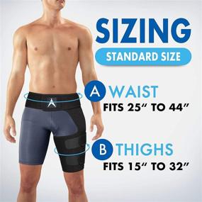 img 3 attached to 🏋️ Action Tribex Compression Wrap - Hip and Groin Support - Sciatica Nerve Pain Relief - Brace for Pulled Muscles - Hamstring Thigh Quadriceps Arthritis Joints - SI Belt for Men and Women