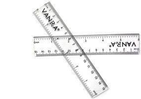 img 4 attached to 📏 VANRA 12 Pack School Ruler: 6 Inch Straight Edge Clear Plastic Ruler with Inch and Metric Graduations - Bulk Set for Students and Office Use