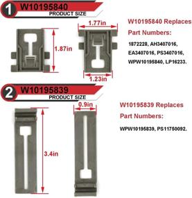 img 2 attached to 🔧 Upgraded Dishwasher Top Rack Adjusters (Set of 6) for KitchenAid, Whirlpool, Kenmore - Compatible with Model W10350374, W10195840