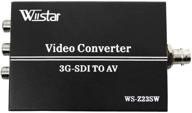 📺 wiistar sdi to av converter, bnc в rca аудио масштабировщик - конвертер сигнала hd-sdi, 3g-sdi для тв логотип