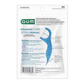 img 2 attached to 🍬 GUM - 888DF Advanced Care Flossers, Fresh Mint Dental Floss Picks with Vitamin E & Fluoride, 90 Count