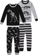 рождественский пижамный комплект с ракетами для мальчиков 🚀 и девочек - 4-х предметный набор пижамных брюк логотип