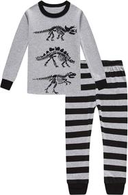 img 2 attached to Rocket Christmas Pajamas Set for Boys 🚀 and Girls - 4 Piece Sleepwear Pants Set