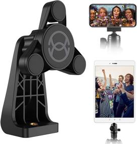 img 4 attached to 📷 ORASANT Magnetic Tripod Mount - Compatible with iPhone and iPad, 360° Rotatable and Tiltable, Anti-Wobble Design, Single-Hand Operation, Easy Phone Holder for Tripod (Vertical and Horizontal)