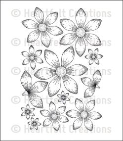 img 1 attached to Capture the Beauty: Heartfelt Creations Sun Kissed Fleur Cling Rubber Stamp