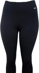 img 2 attached to Stay Warm and Stylish with Victoria's Challenge Black Ice Skating Leggings Skate Pants Polartec VCSP17