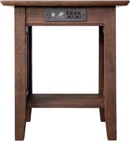 img 2 attached to Enhanced Burnt Amber Nantucket End Table with Built-In Charging Station by Atlantic Furniture