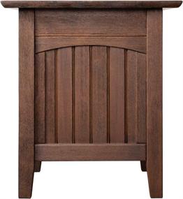 img 1 attached to Enhanced Burnt Amber Nantucket End Table with Built-In Charging Station by Atlantic Furniture