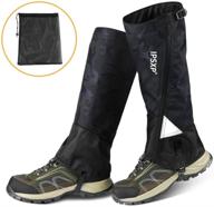 ipsxp leg gaiters - waterproof snow & tear-resistant with zipper design - oxford nylon fabric breathable leg cover for outdoor travel, hunting, camping, skiing, climbing logo