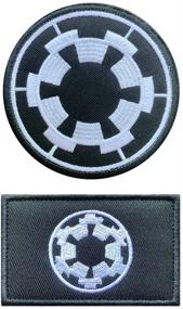 img 4 attached to 🌌 Antrix 2 Pcs Tactical Galactic Empire Film Applique Patch Set - Hook and Loop Military Badge Patches