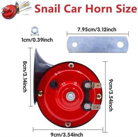 img 2 attached to Xixiying Супер громкая поезд воздушный горн: 2 шт 12V Водонепроницаемые Четырехколесные Рога для Мотоцикла, Автомобиля, Грузовика, Поезда и Лодки.