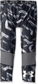 img 1 attached to 👖 Dynamic Performance: Under Armour Boys' HeatGear Armour 3/4 Printed Leggings