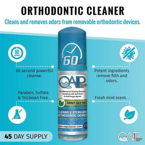 img 4 attached to 🦷 OAP Cleaner Orthodontic Cleaner, Retainer Cleaner, Denture Cleaner, and Mouth Guard Cleaner - 60 Second Foam Cleanser, Paraben, Sulfate, and Triclosan Free - 44.3 mL, Pack of 3 Bottles