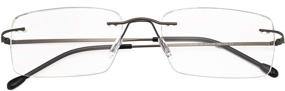 img 4 attached to CessBlu Rimless Reading Lightweight Gunmetal