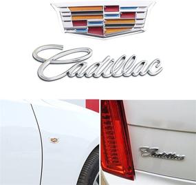 img 4 attached to Cadillac Emblem Silver Symbol Sticker Exterior Accessories